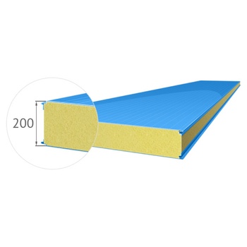Сэндвич-панели 0,6мм стеновые МВУ 200мм