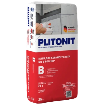 Клей для плитки Plitonit В, усиленный (25 кг)