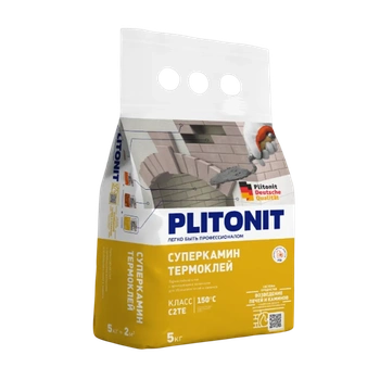 Термоклей Plitonit СуперКамин для облицовки печей и каминов, 5 кг
