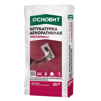 Штукатурка декоративная Основит Шуба Экстервэлл OS-1,5 WS белая (25 кг)