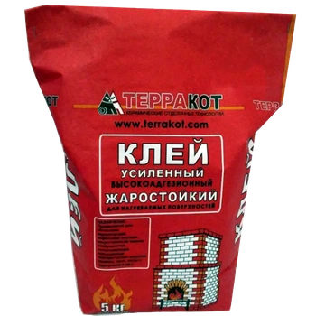 Клей для печной плитки жаростойкий Терракот, 5 кг