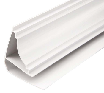 Плинтус потолочный для панелей ПВХ, белый, 3 м