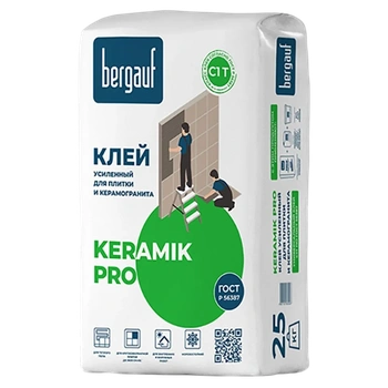 Клей для плитки Bergauf Keramik Pro С1T, усиленный (25 кг)