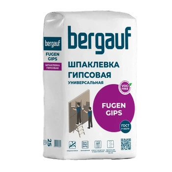 Шпаклевка гипсовая универсальная Bergauf Fugen Gips, 25 кг
