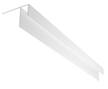 Планка стартовая торцевая F-образная для сэндвич панелей, белая, 3 м