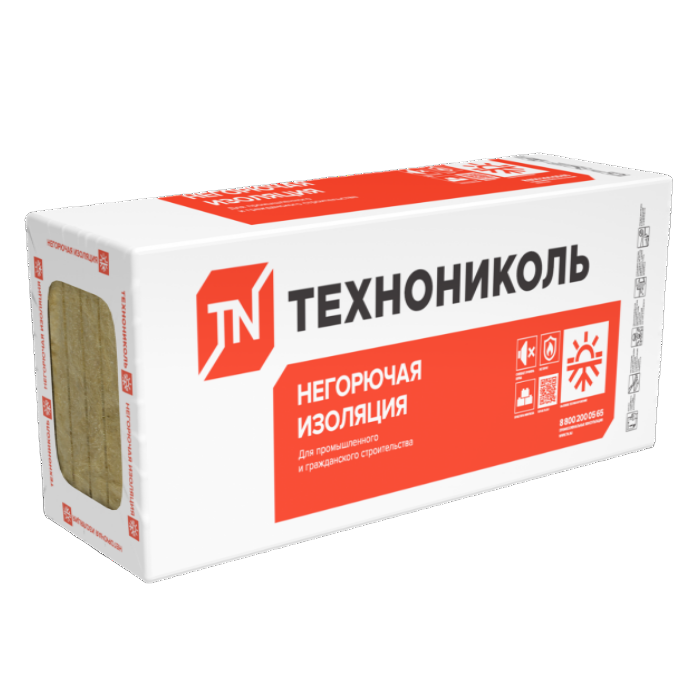 Утеплитель ТЕХНОЛАЙТ ЭКСТРА 1200х600х50 мм 12 плит 8,64 кв.м базальтовый ТехноНИКОЛЬ (фото 1)